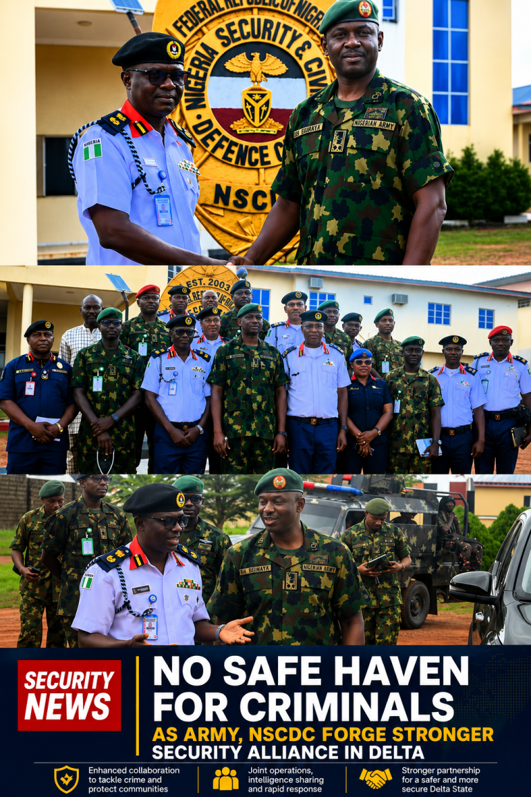 No Safe Haven for Criminals as Army, NSCDC Forge Stronger Security Alliance in Delta