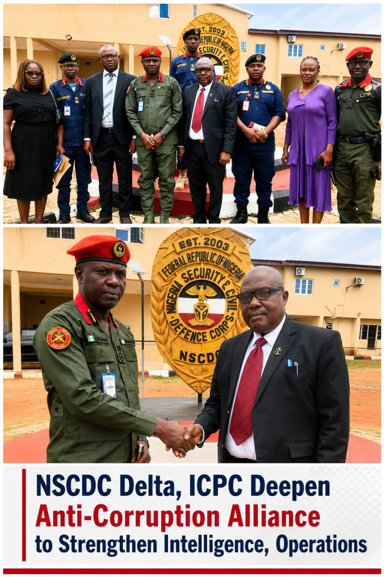 NSCDC Delta, ICPC Deepen Anti-Corruption Alliance to Strengthen Intelligence, Operations