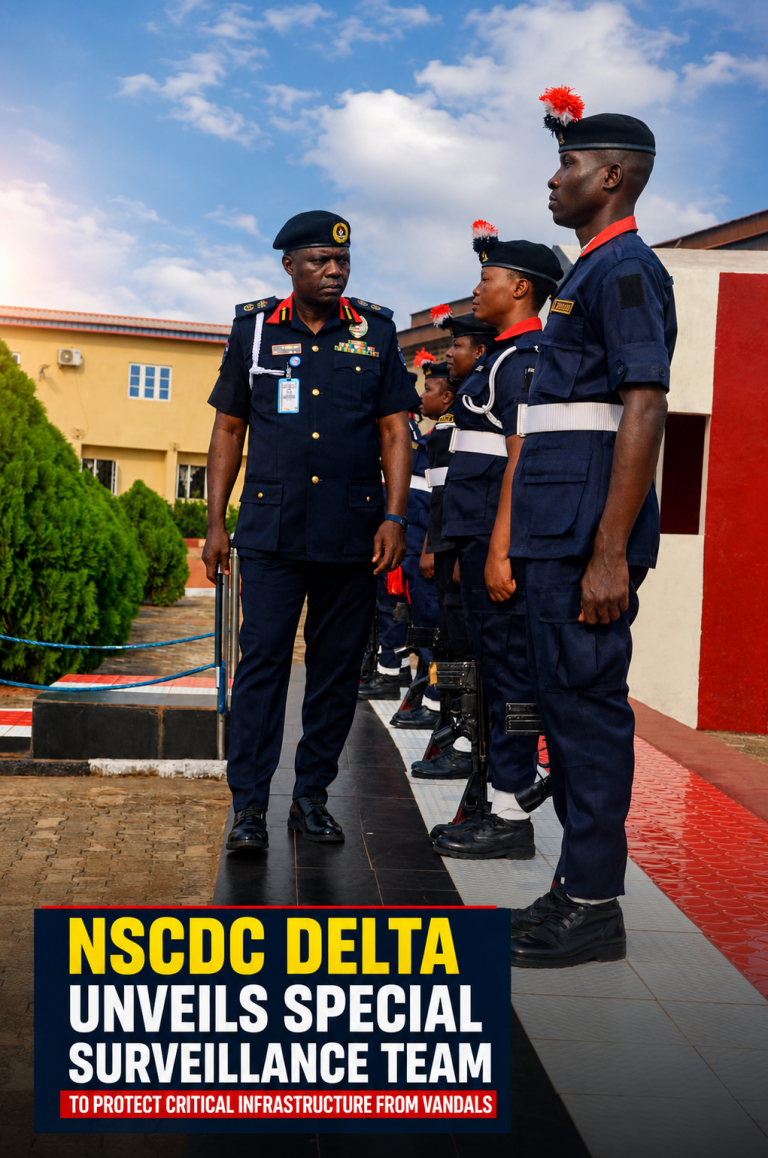 NSCDC Delta Inaugurates Special Surveillance Team to Tackle Infrastructure Vandalism