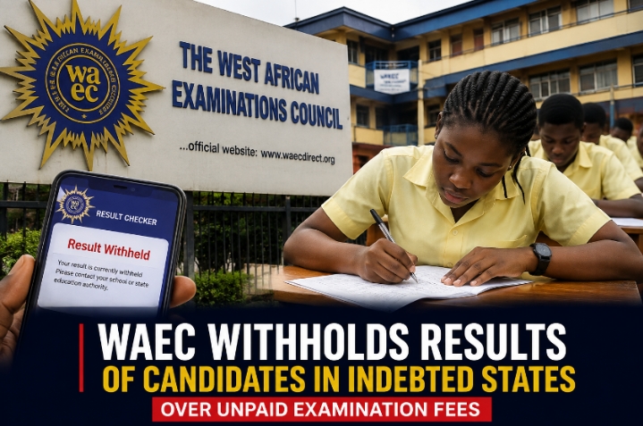 WAEC Withholds Results of Candidates in Indebted States Over Unpaid Examination Fees